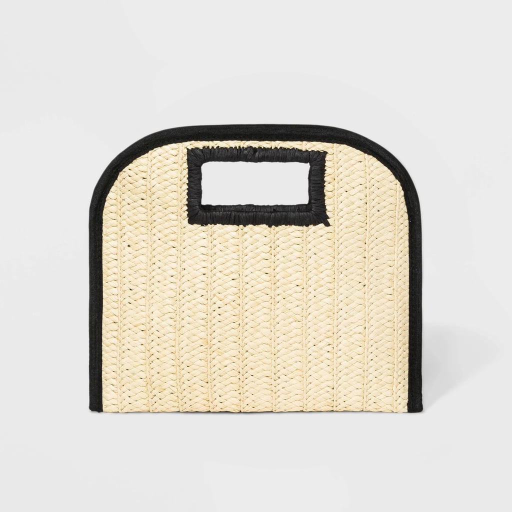 A New Day Cut Out Handle Straw Clutch