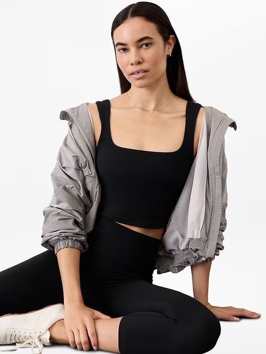 Transcend Square Neck Crop Sports Bra