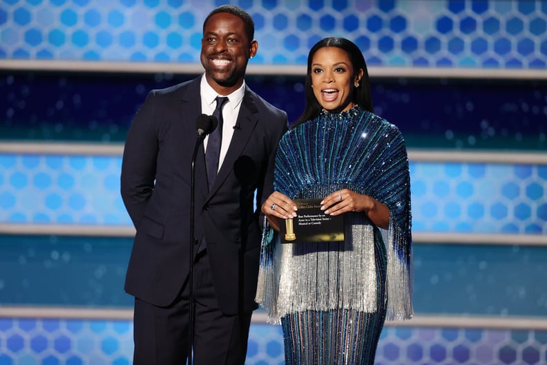 Sterling K. Brown and Susan Kelechi Watson at the 2021 Golden Globes