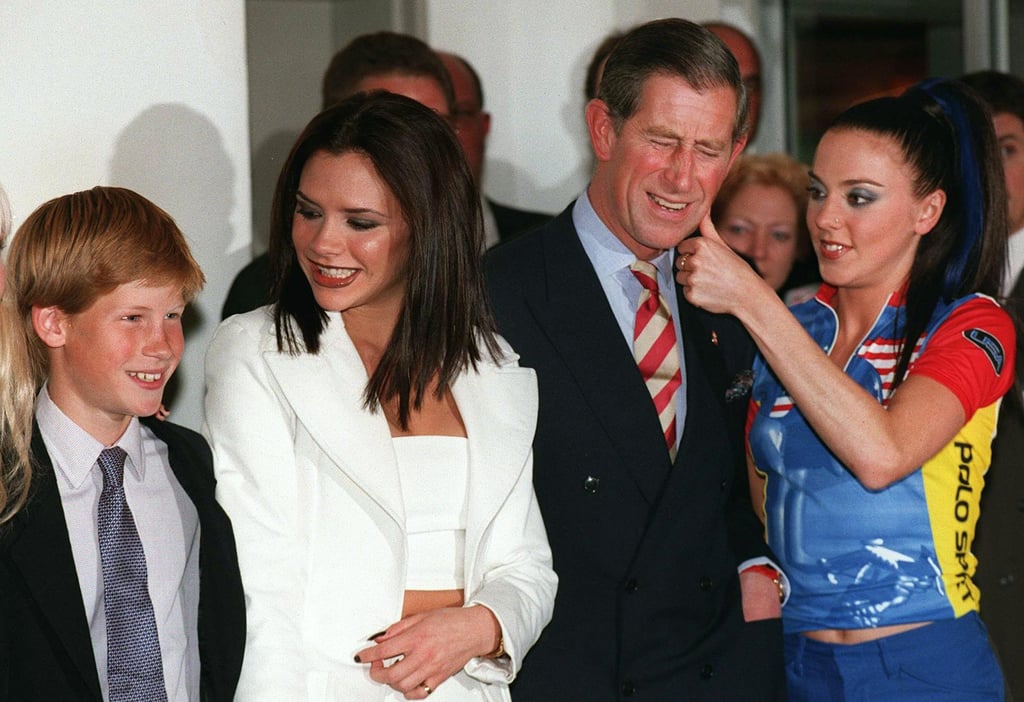 Prince Harry, Victoria Beckham, Prince Charles, and Mel C