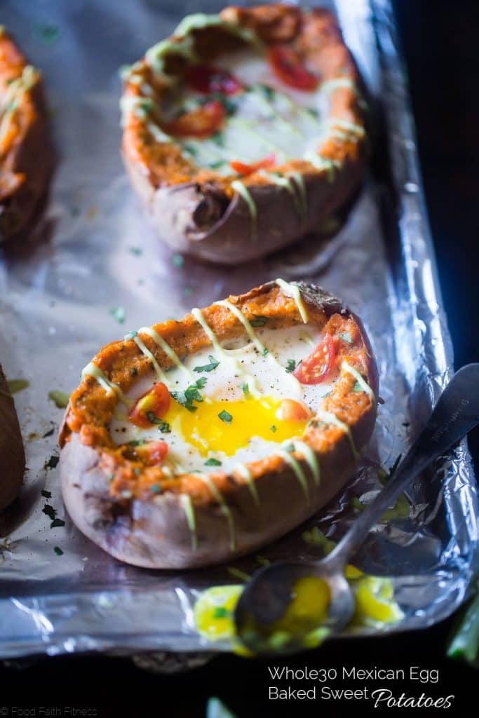 Mexican Stuffed Sweet Potatoes With Eggs