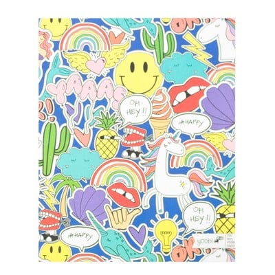 Blue Jumbo Doodle Folder