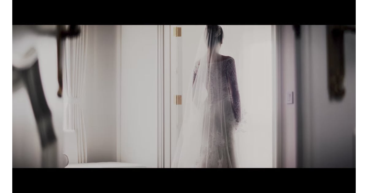 The Full Look From Behind Anastasias Wedding Dress In Fifty Shades 