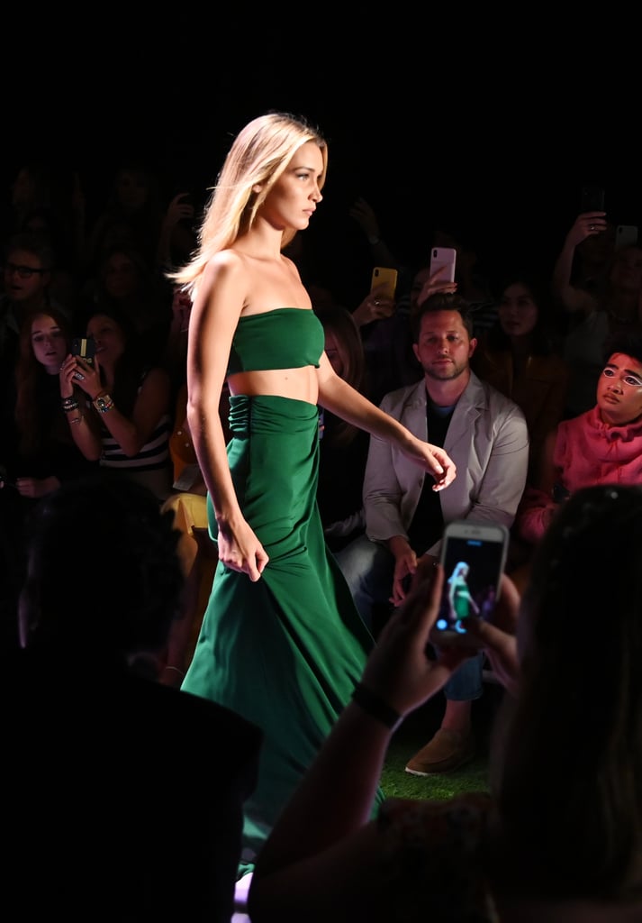 Bella Hadid on the Brandon Maxwell Runway at New York Fashion Week