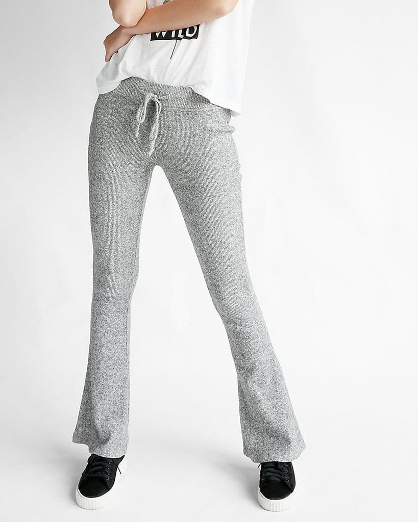 Mid-Rise Ribbed Brushed Lounge Pants