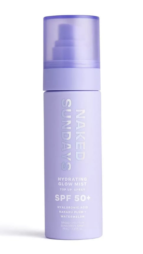 Naked Sundays Hydrating Glow Face Mist Top Up Spray SPF 50+