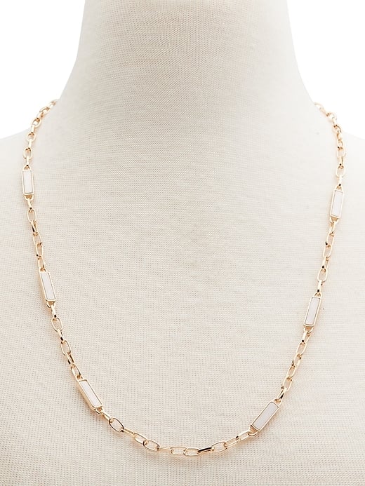 Banana Republic Shell Station Long Necklace