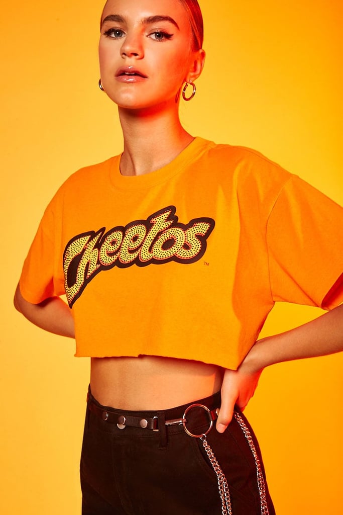 Forever 21 Cheetos Rhinestone Graphic Boxy Tee