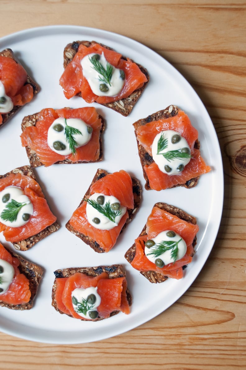 Gravlax and Crème Fraiche Toasts