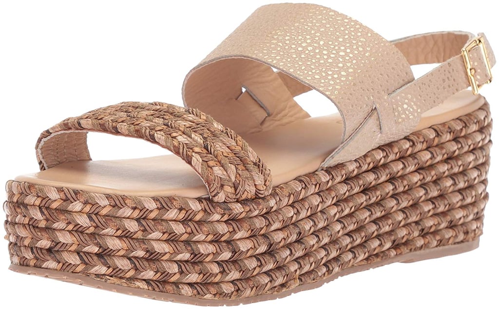 KAANAS Montpellier Braided Open Toe Sling Back Espadrille Wedge Sandal