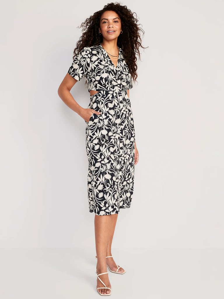 Old Navy Cutout Midi Shirt Dress