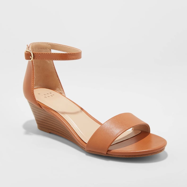 Wilda Strappy Sliver Ankle Strap Wedge Sandals