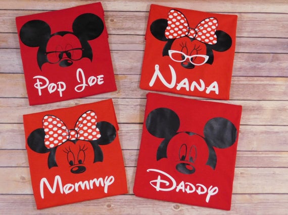 Disney Matching Family Shirts With Glasses