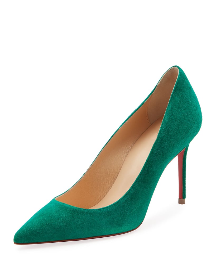 Christian Louboutin Decollete Suede Red Sole Pumps