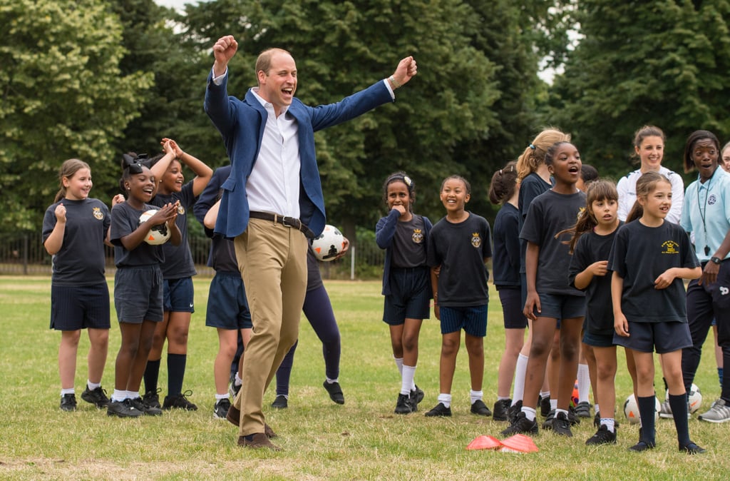 Prince William Playing Soccer With Kids in London July 2017