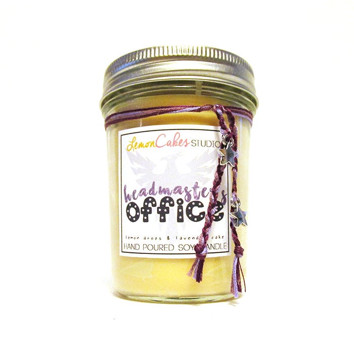 Headmaster's Office candle ($12) with lemon drop and lavender cake notes