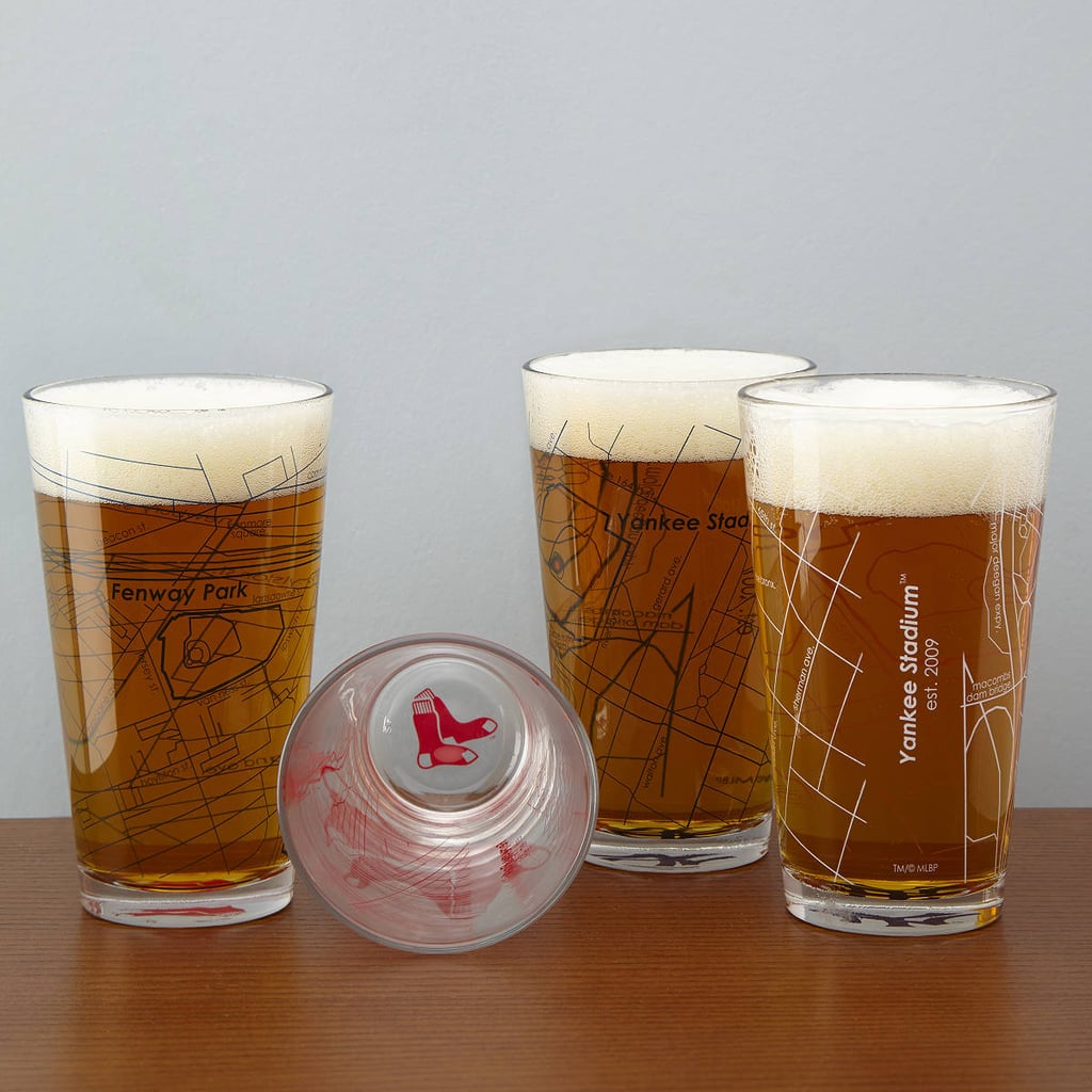 For the Baseball Fan : Baseball Park Map Pint Glasses