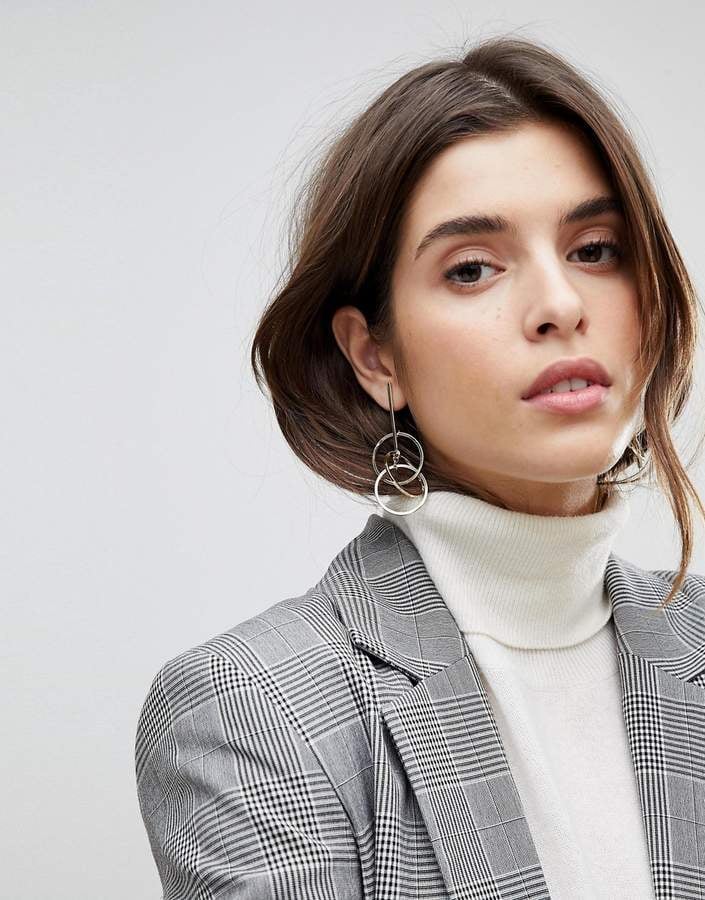 Pieces Drop Multi Hoop Earring