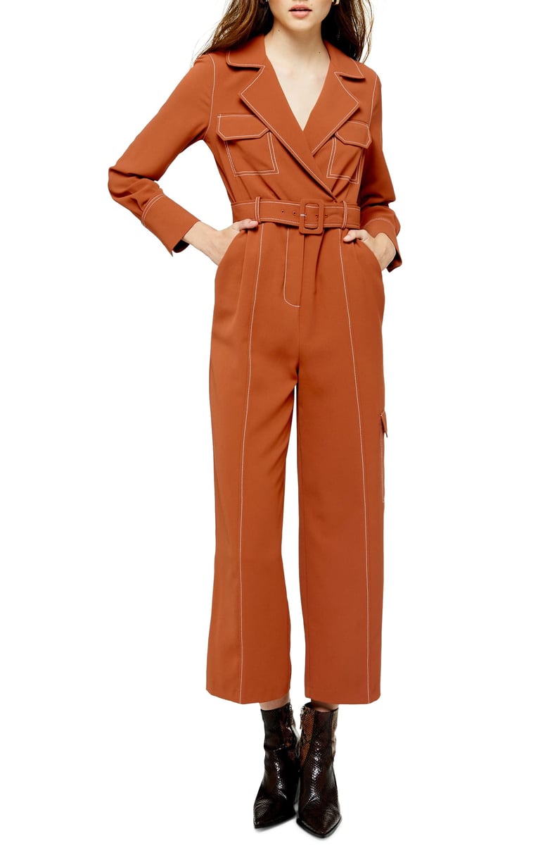 Topshop Topstitched Flying Jumpsuit