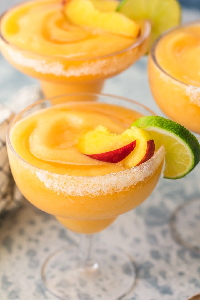 Skinny Peach Frozen Margarita