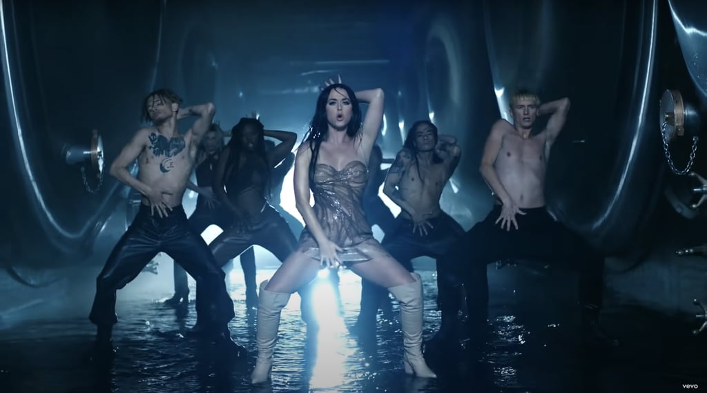 Katy Perry's Wet-Look Dress in "When I'm Gone" Music Video