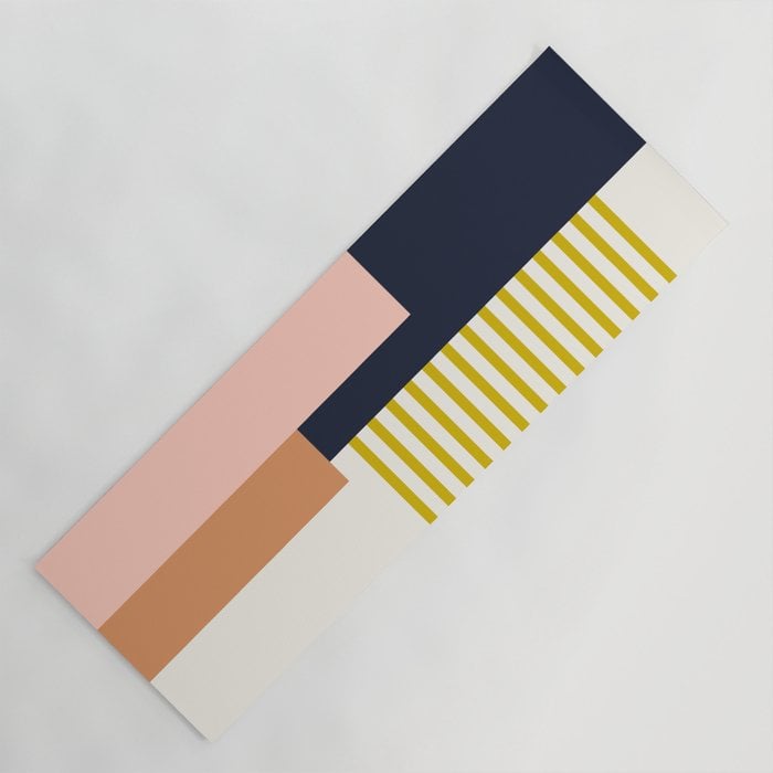 Sol Abstract Geometric Print in Multi Yoga Mat