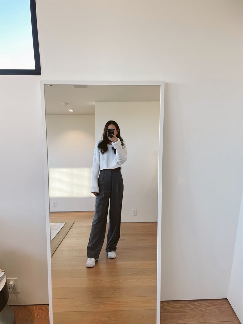 Gray Full Length Pants