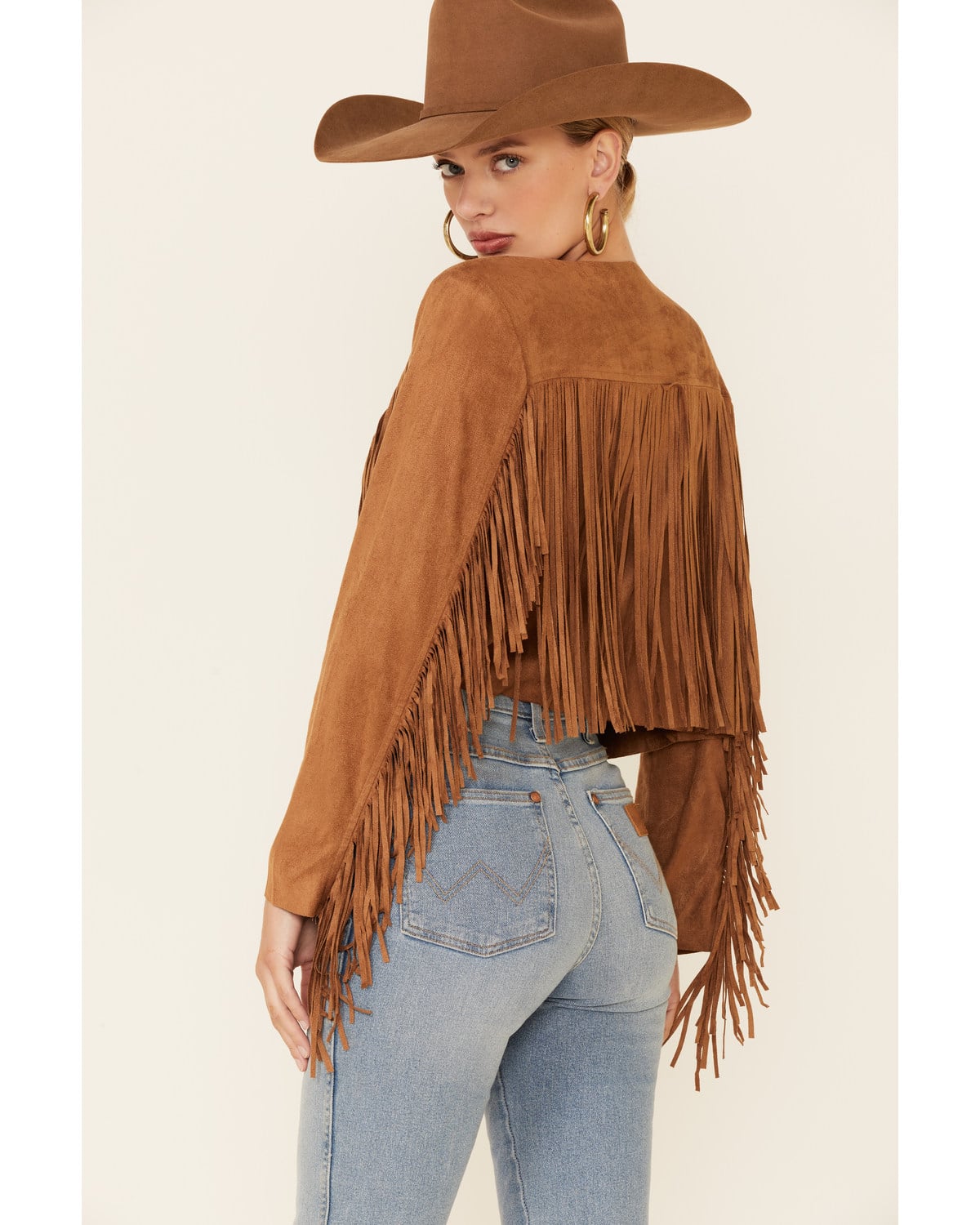 faux suede western jacket