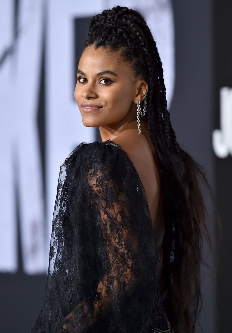 Zazie Beetz's Braided High Ponytail