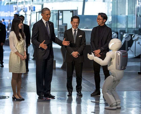 President Obama Plays Soccer With Robot | Video