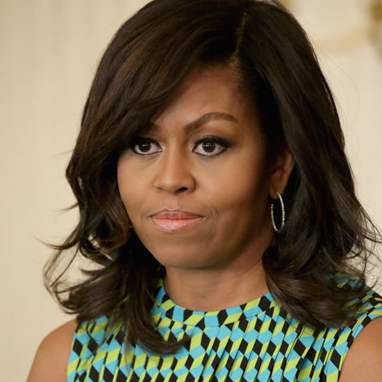 Michelle Obama Green and Blue Printed Dress May 2016