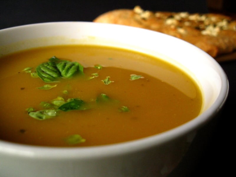 Sweet Potato Quinoa Soup With Coconut Water