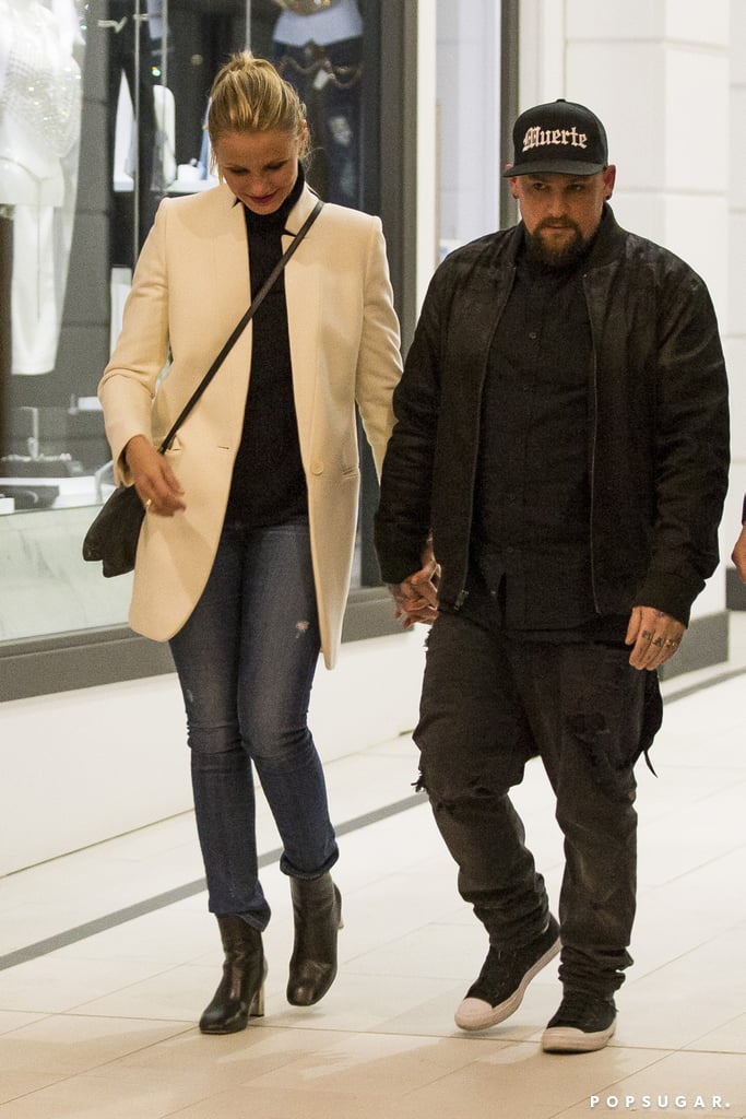 Cameron Diaz and Benji Madden at Dinner in Australia