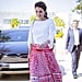 Queen Rania Red Fendi Skirt