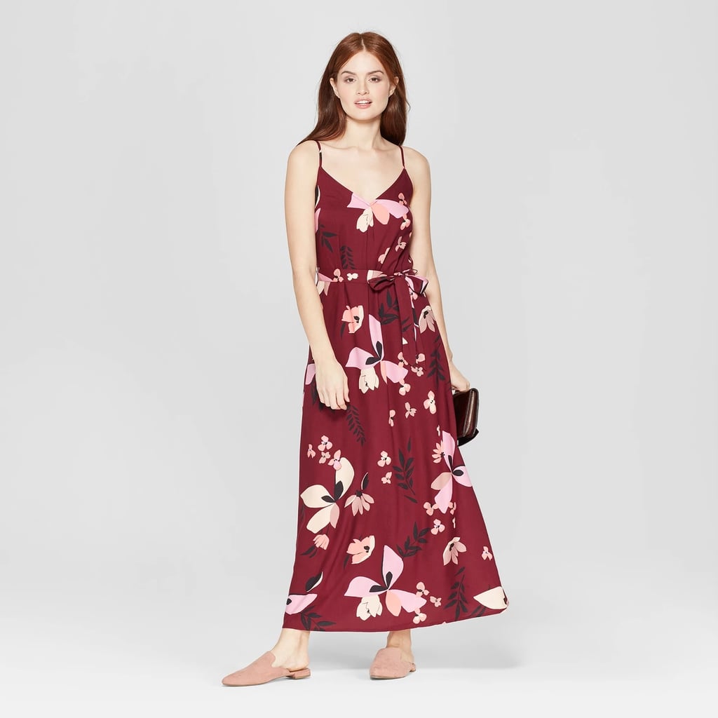 Floral Print Sleeveless Maxi Dress