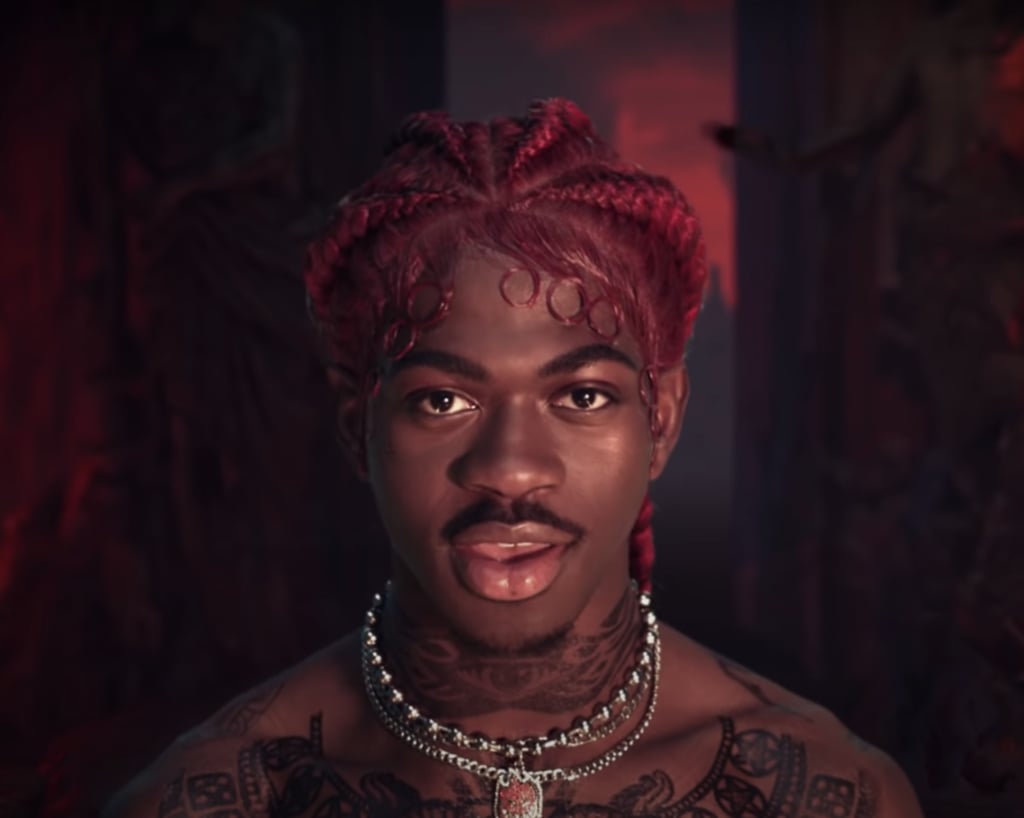 Lil Nas X's Bright Red Cornrows and Baby Hairs