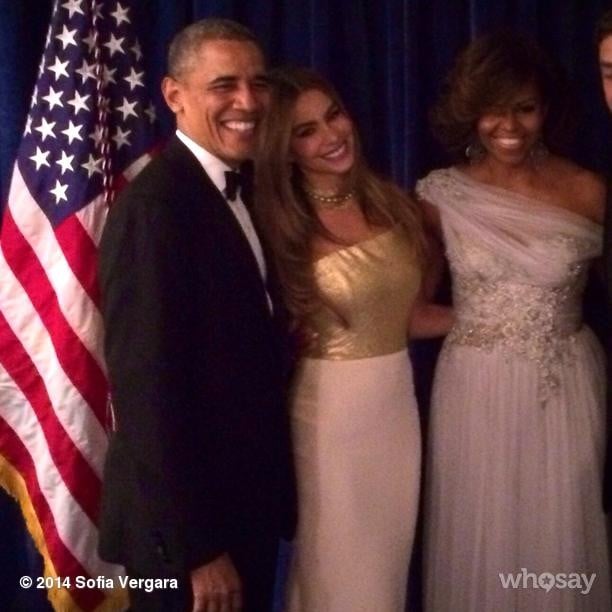 Sofia scored a photo with the president and first lady!
Source: Instagram user sofiavergara