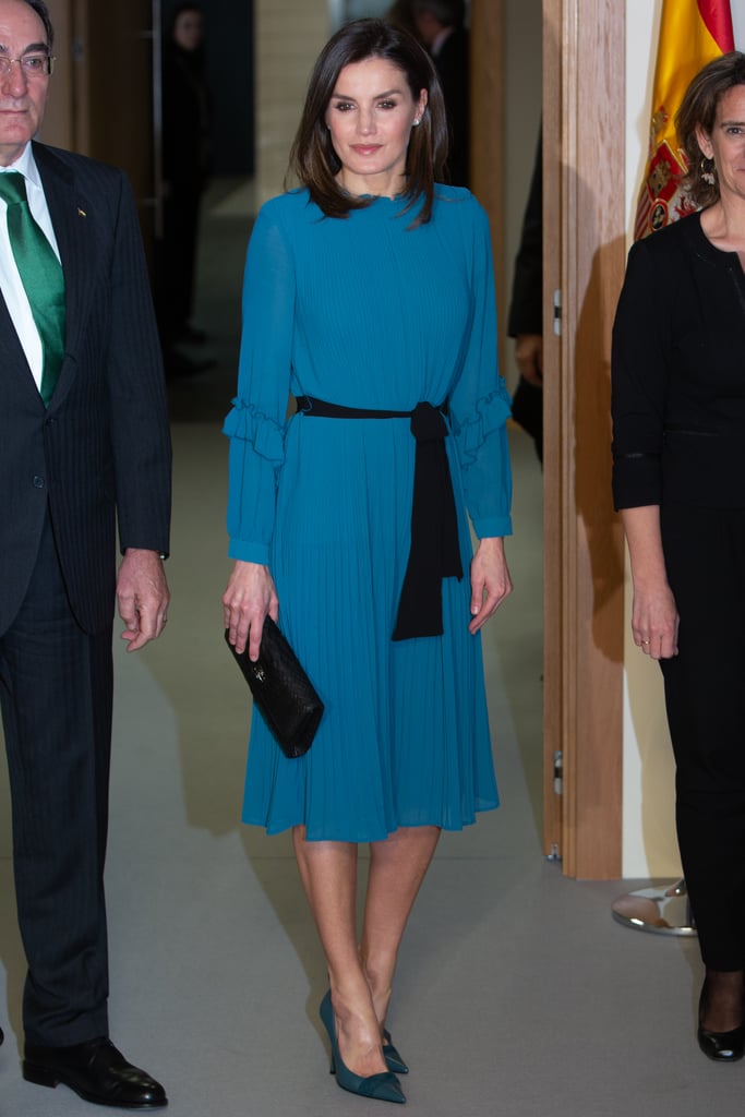 Queen Letizia's Blue Zara Jumpsuit January 2019