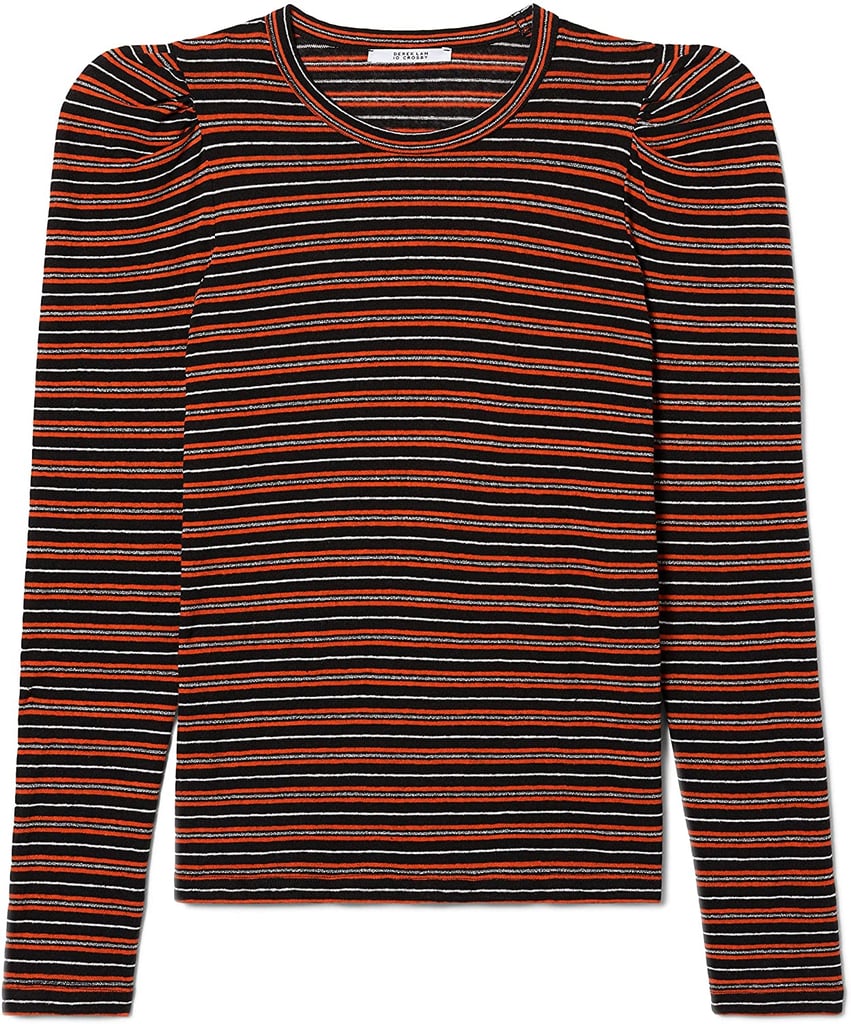 Derek Lam 10 Crosby Amara Long-Sleeve Puff-Shoulder Tee