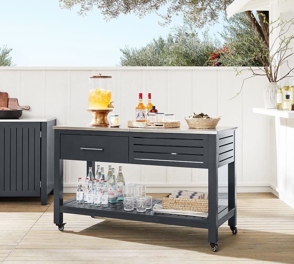 Pottery Barn Indio Metal Outdoor Kitchen Island