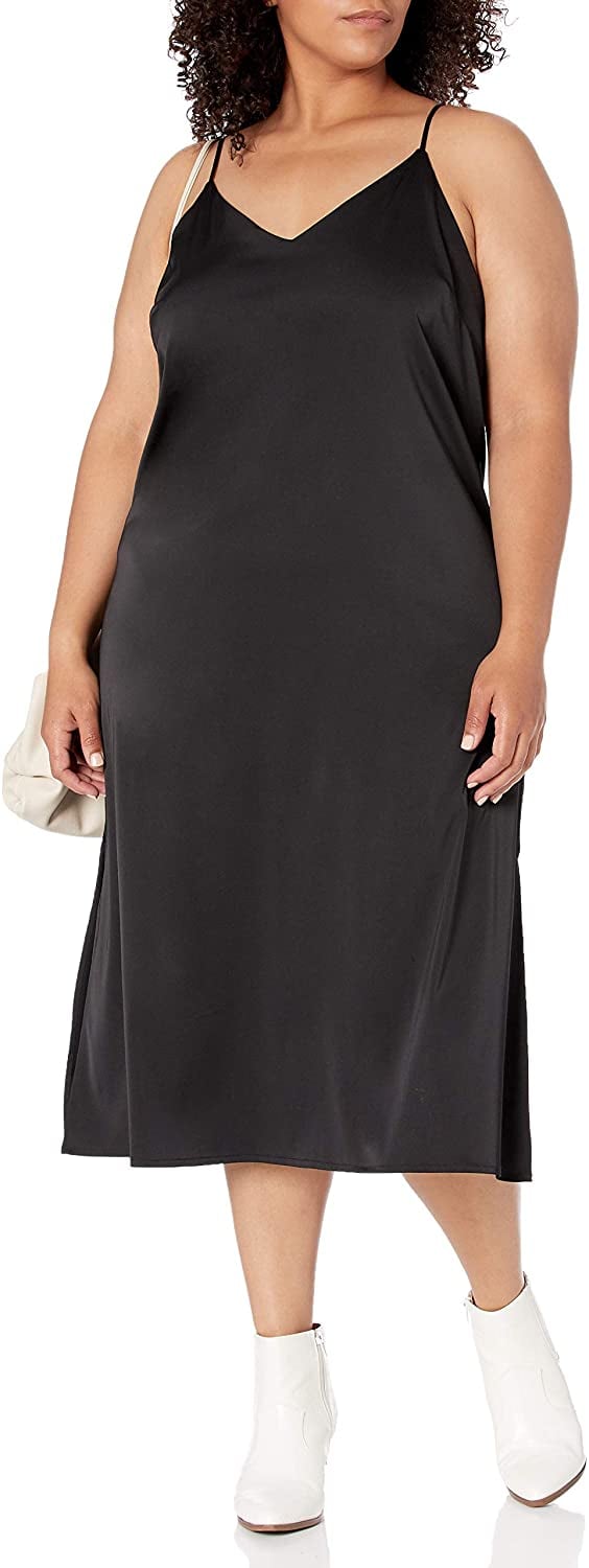 The Most Versatile Slip: The Drop Ana Silky V-Neck Midi Dress