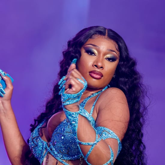 Megan Thee Stallion's Blue Cutout Catsuit on Instagram