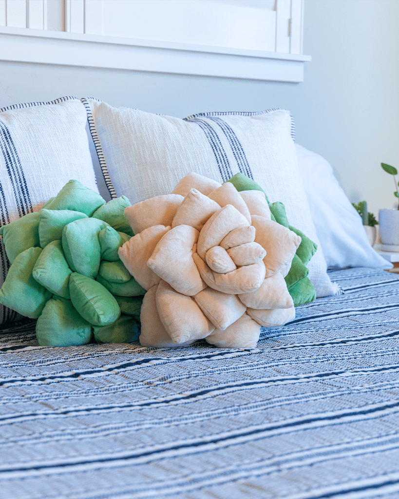 Succulent Plush Pillow — Blush Peach (Plants 3 Trees)