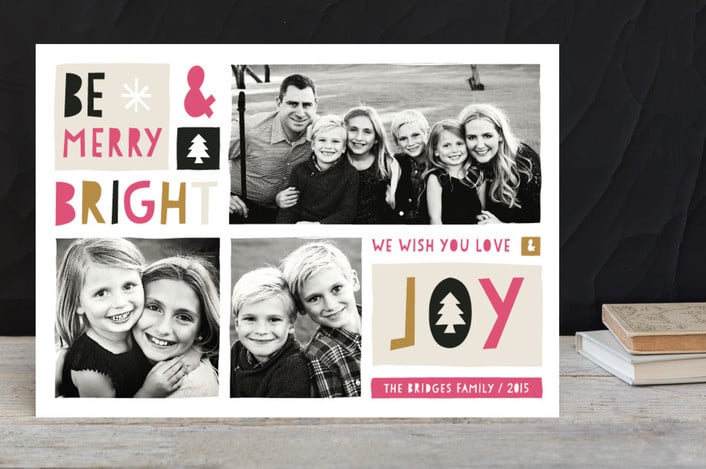 Block of Joy Holiday Photo Cards