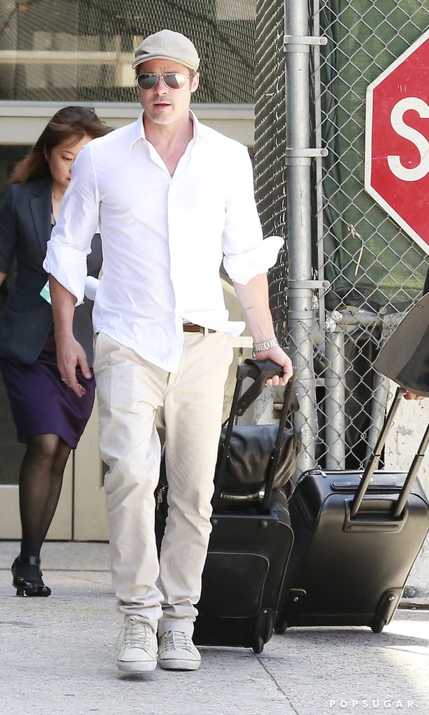 Brad Pitt and Angelina Jolie at LAX and Heathrow Airport