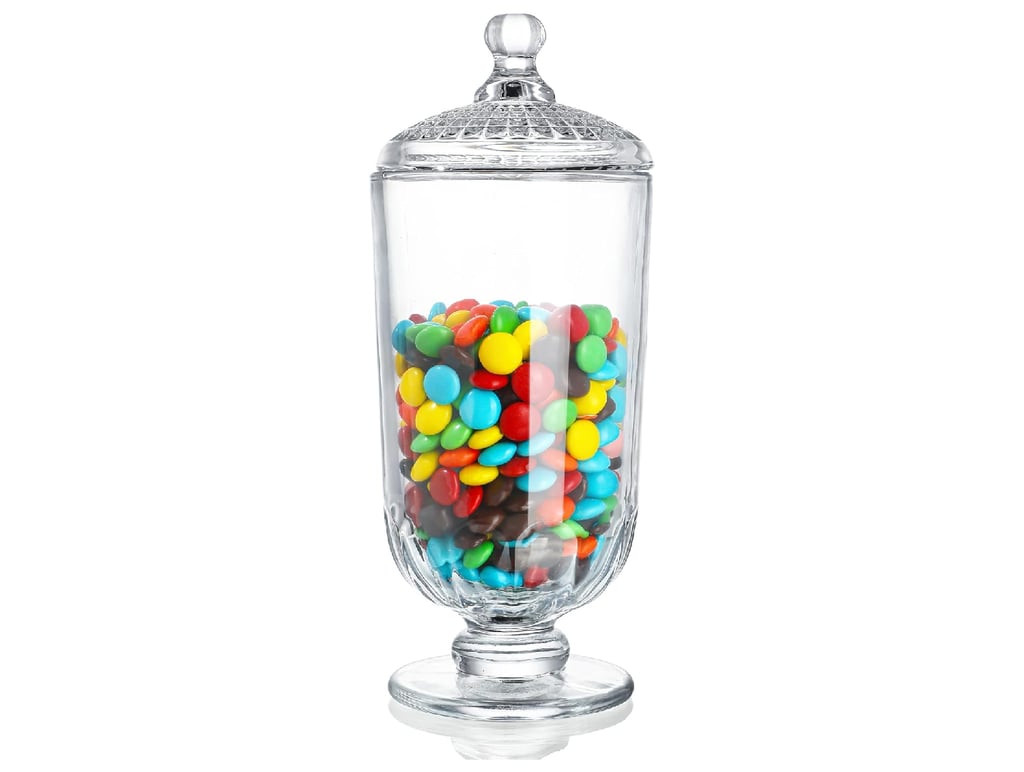 ZEERSHEE 24oz Clear Glass Candy Jar