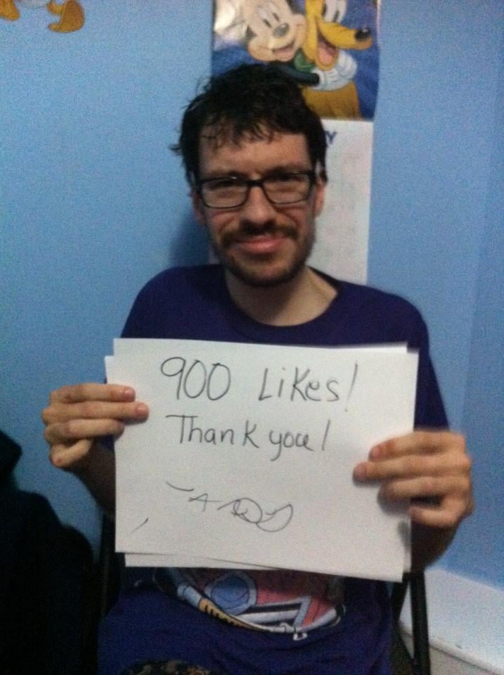 Jared was so excited when his Facebook page reached 900 likes — now there are 2,600 and counting!