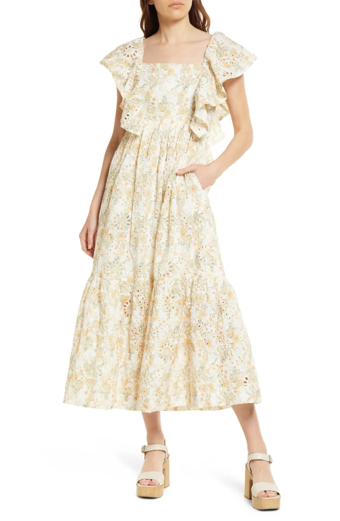 For Fall Photo Shoots: En Saison Opposites Floral Eyelet Dress