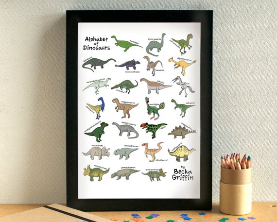 Dinosaur Alphabet Print