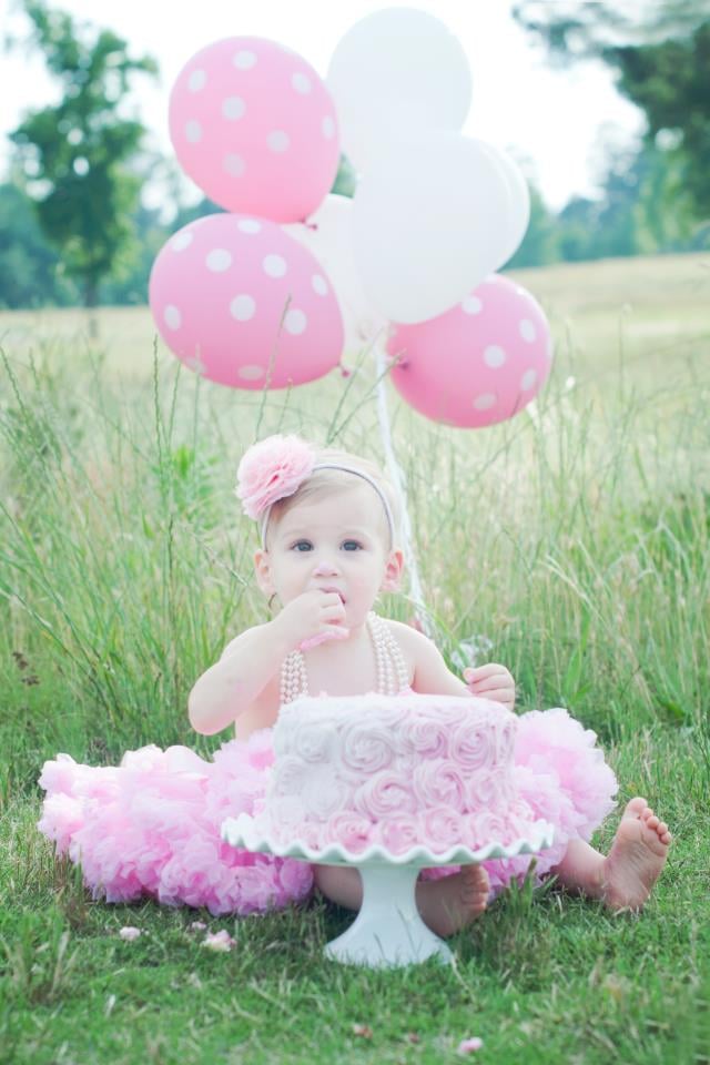 Pink Flowery Cake